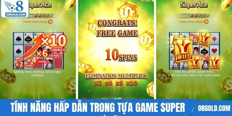 Một số tính năng hấp dẫn trong tựa game Super Ace nổ hũ